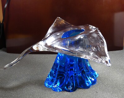 Murano Manta Ray, Roberto Cammozzo, master art glass sculptor, 12x13'' vintage