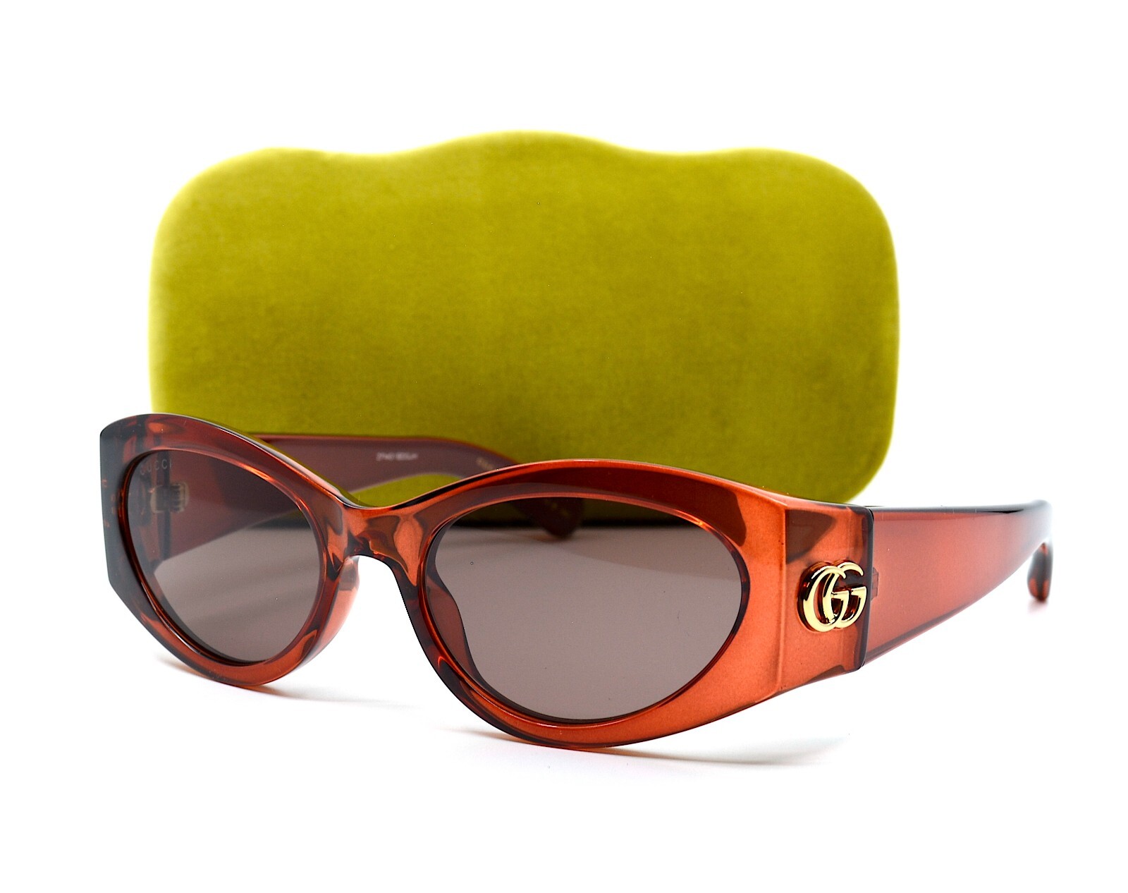 Pre-owned Gucci Gg1401s 003 Burgundy Brown Authentic Sunglasses 53-19