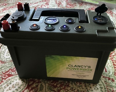 Clancy's PowerBox 12 volt power supply for ice fishing camping hunting kayaking