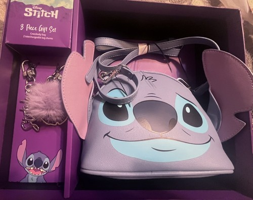 DEINET D STITCH PADDING BAG IN 3カラー Disney Stitch 3 Pc Gift Set Crossbody Bag With BAG CHARMS