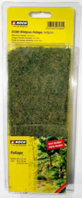 NOCH 07280 Wild Grass Foliage 20x23cm LIGHT GREEN (realistic grassy vegetation)