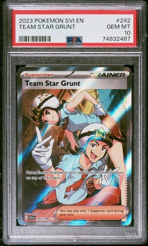 ポケモンカード FA MARINE トレーナーカード Gem Mint 10 PSA 10 GEM MINT Team Star Grunt 242/198 Scarlet & Violet