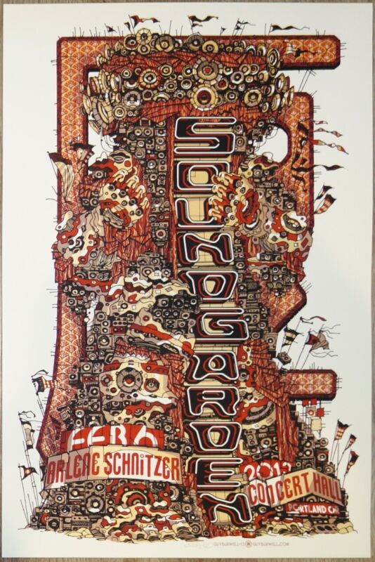 2013 Soundgarden - Portland Silkscreen Concert Poster by Guy Burwell