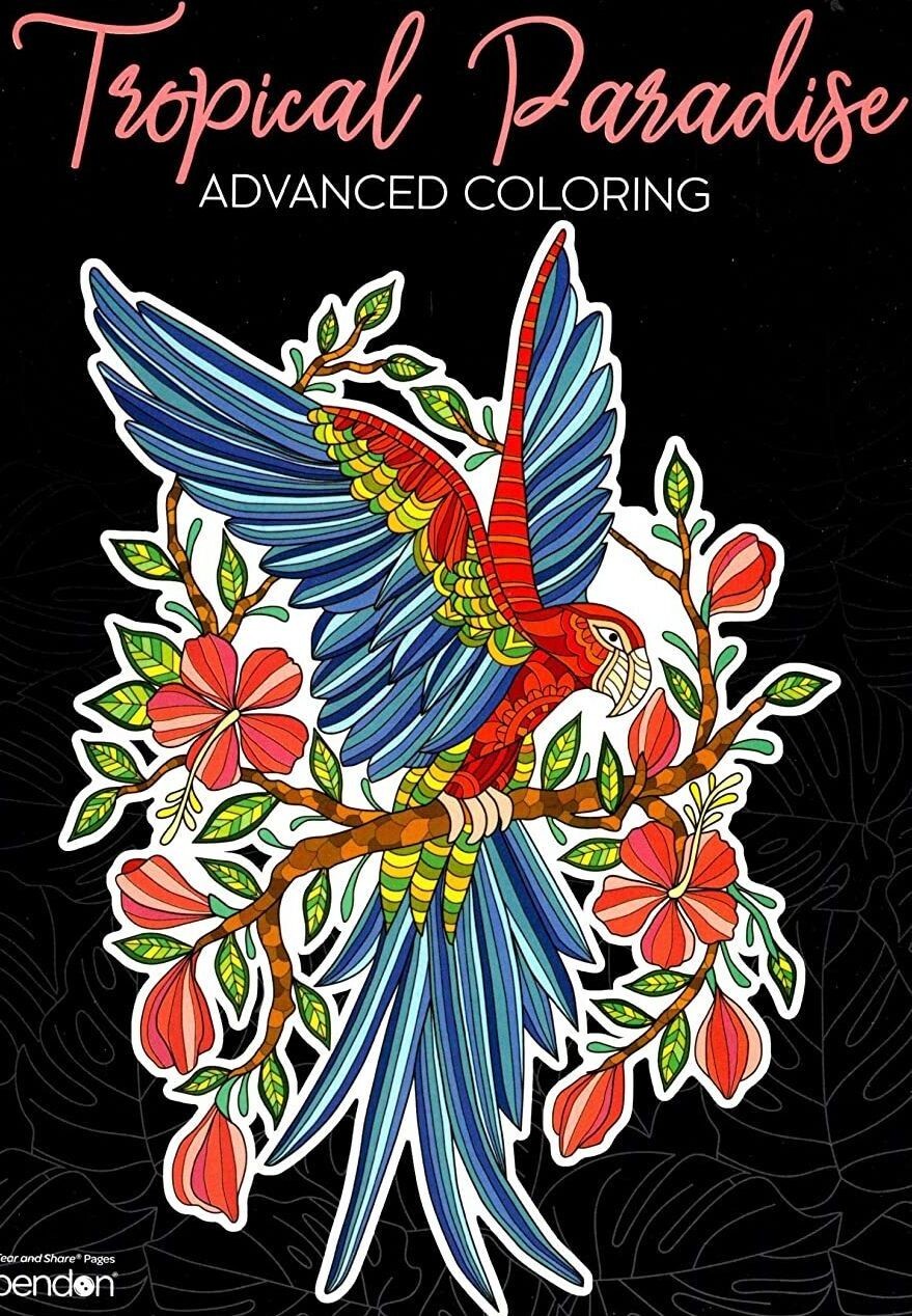 Tropical Paradise - Adult Coloring Book | eBay
