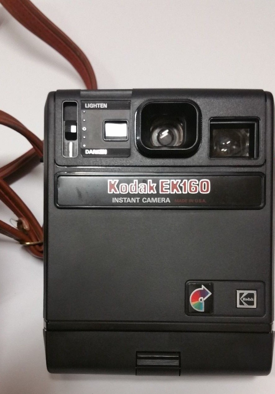 Kodak EK160 Instant Camera W/ORIGINAL LEATHER CARRY BAG/INSTRUCTIONS VINTAGE