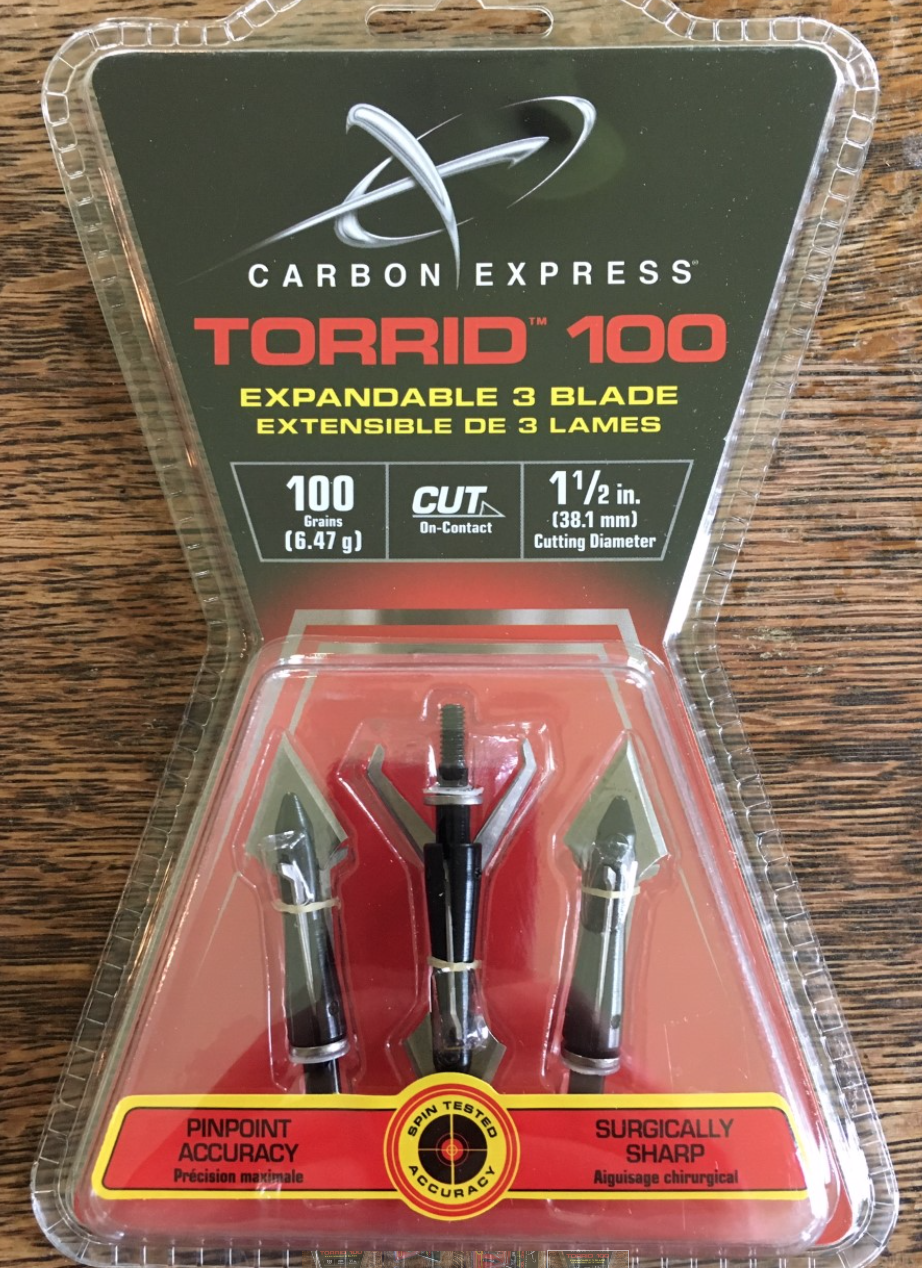 Carbon Express Torrid 100 Grain Broadheads New In Packaging  BLOWOUT SALE