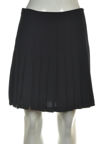Zara Woman Womens Skirt Size 2 Black Solid Pleated Above