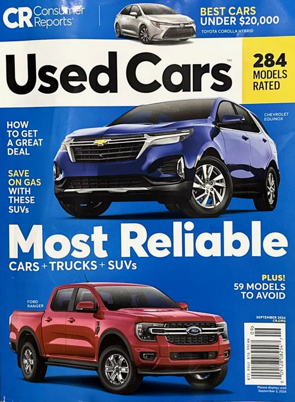 CR CONSUMER REPORTS SEPT 2024 | USED CARS | MOST