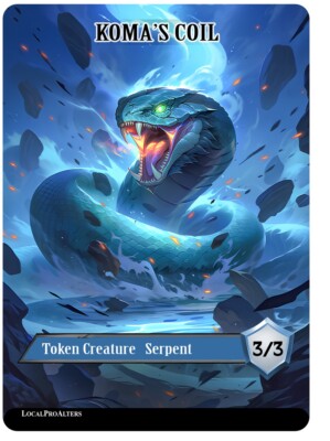 3x Koma's Coil Token #1 - Custom Tokens for MTG