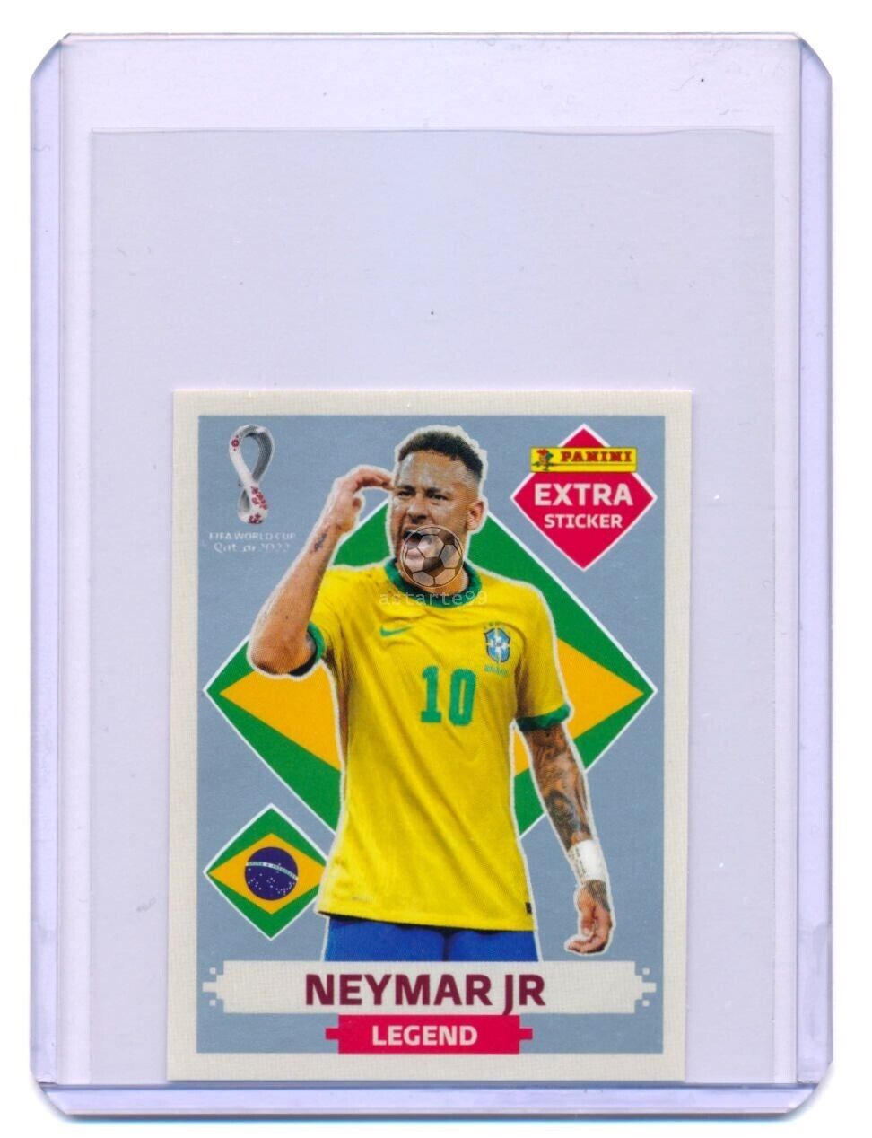 Panini World Cup Qatar 2022 Extra Sticker Neymar Jr Silver Panini World Cup Qatar 2022 Extra Sticker Neymar Jr Silver