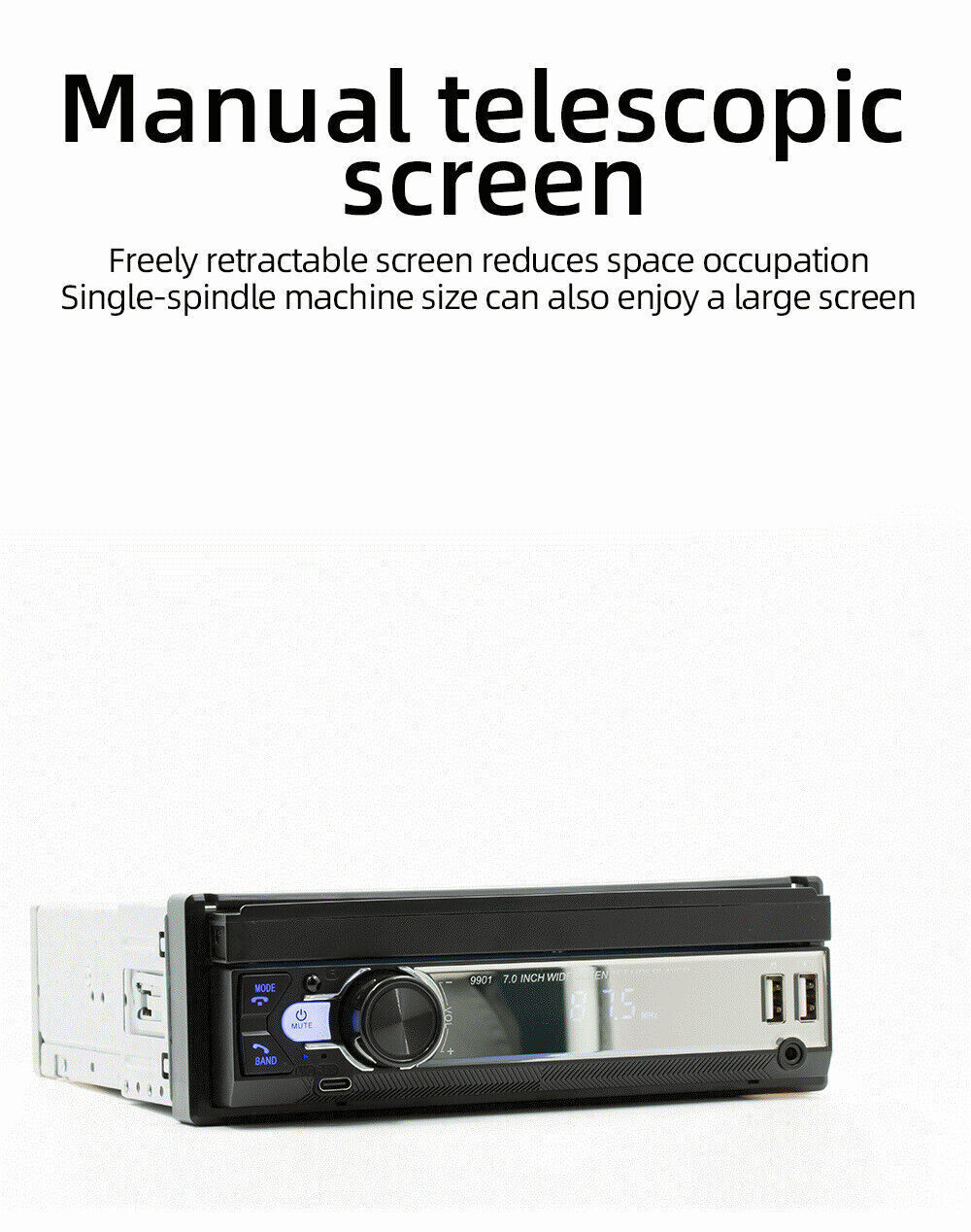 7" Car Stereo Radio Head Unit MP5 Player USB 1 DIN FM Bluetooth GPS Touch Screen