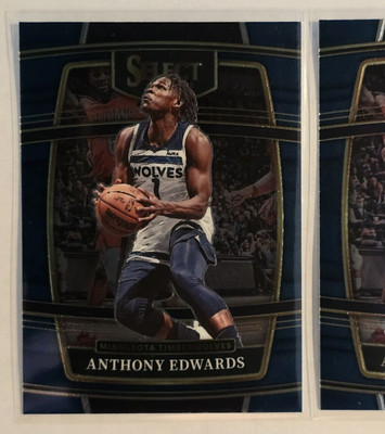 Anthony Edwards 2021-22 Panini Select #49 Concourse (x2) Timberwolves Lot