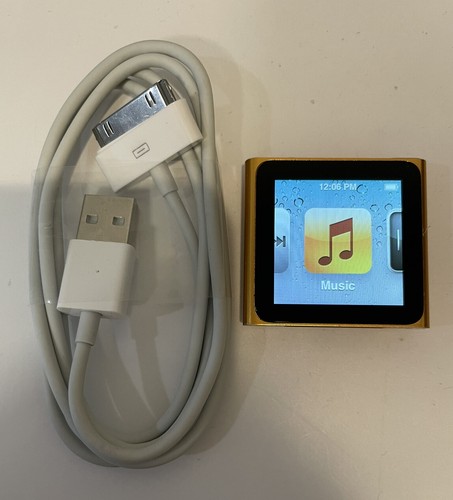 Apple iPod nano 6th Generation Orange (16 GB) Works Great