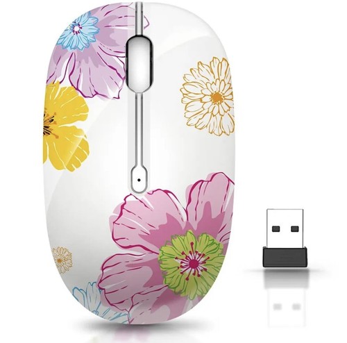 JUHOO Wireless Mouse with Nano Receiver for PC, Laptop, Notebook, Computer.