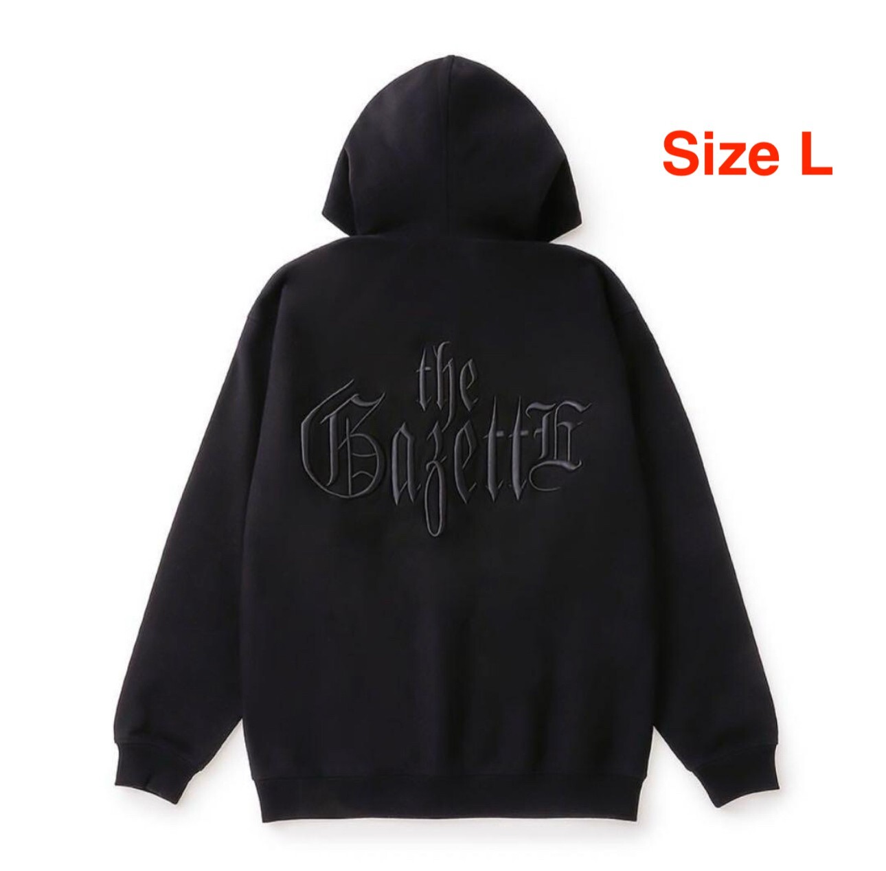 ミュージシャン the GazettE LOGO HOODIE BLACK X BLACK NEW the GazettE BLACK MORAL RAD MARKET Logo Black Zip Hoodie