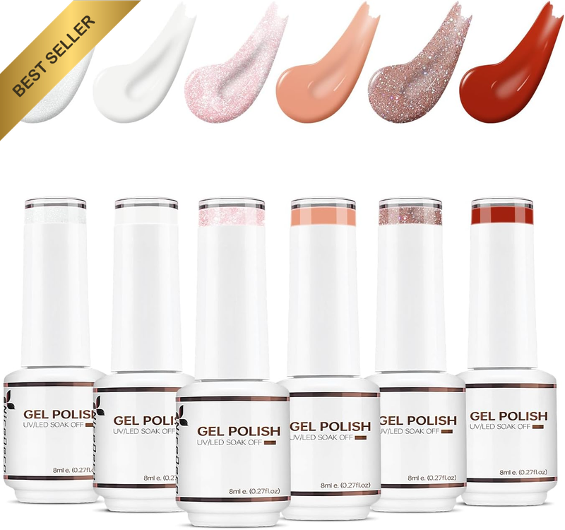 Gel Nail Polish Set, UV/LED Soak-Off Gel Polish Nail Art Manicure Pedicure, Salo