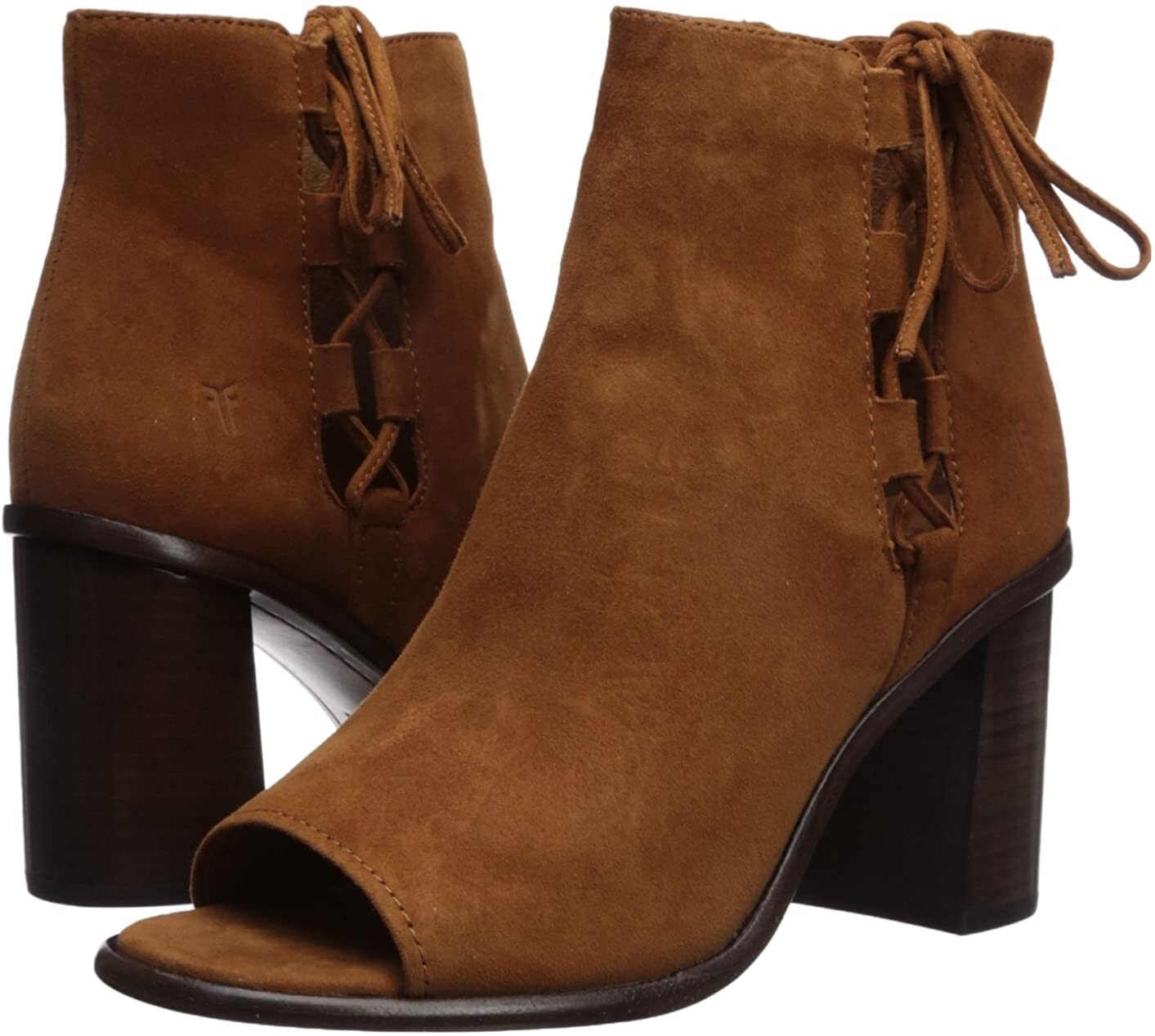 Frye 258880 Womens Amy Side Ghillie Suede Bootie Nutmeg Size 7.5 M