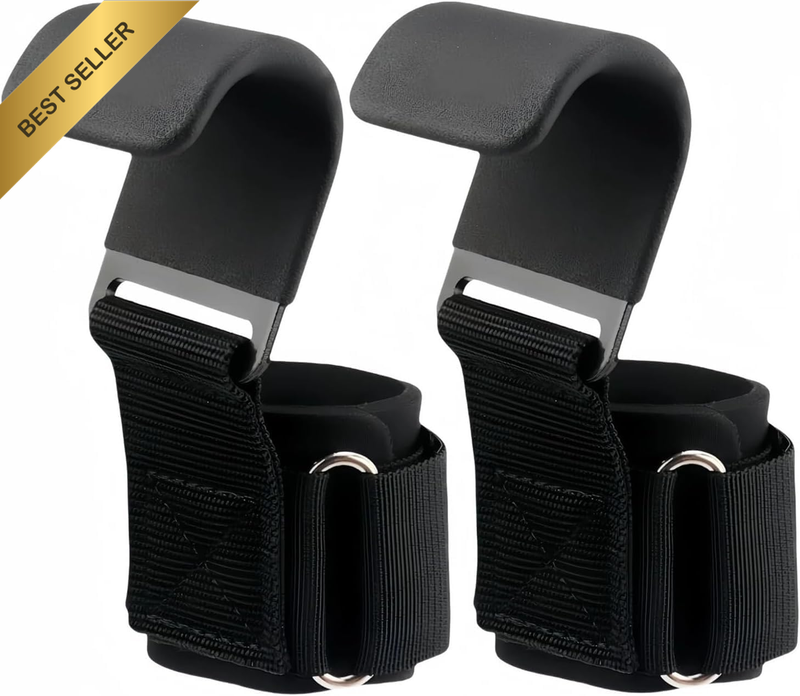 1 Pair Fitness Weight Lifting Hooks Heavy Duty Non-Slip Gym Accessories for Powe