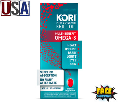   Kori Pure Antarctic Krill Oil Superior Omega-3 400mg 90 SoftGels