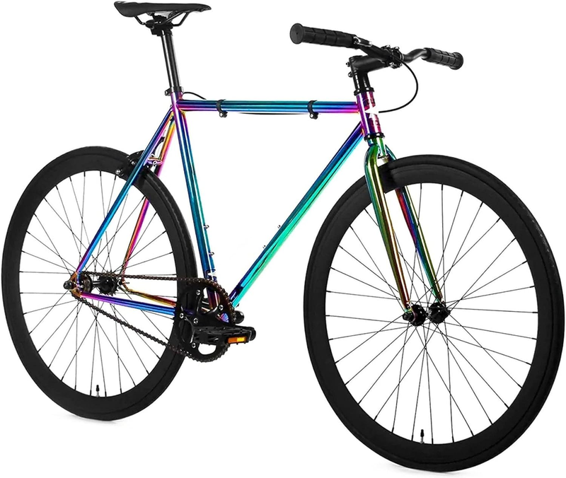 Fixed Gear Single Speed Bike - Perfect Urban Commuter Bicycle with Front and Rea