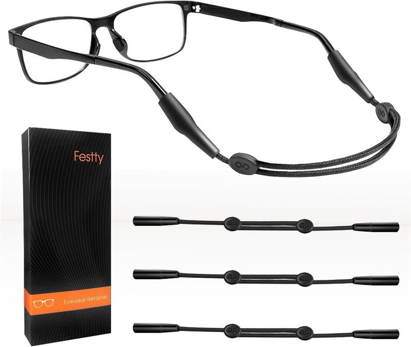 Glasses Strap Sports 3 Pcs, Eyeglasses Strap Holder for Kids Women Men, Adjustab