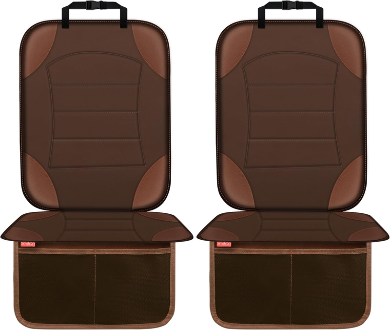 2-Pack Brown Car Seat Protectors  Waterproof Non-Slip Leather ...