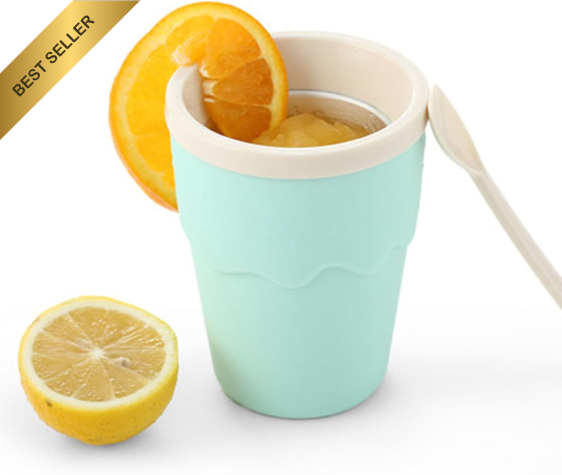 Slushie Maker Cup Instant Frozen Drink Smoothie Milkshake DIY Cup Green