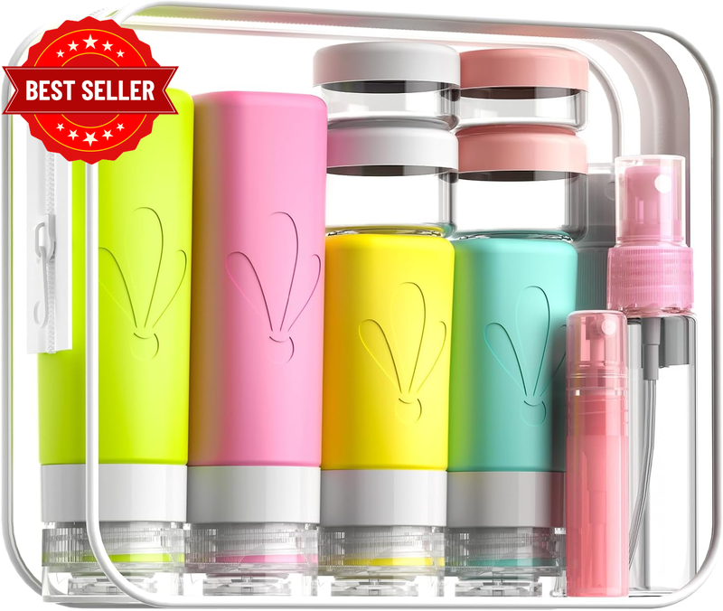 17 Pack Travel Bottles for Toiletries, TSA Leak Proof Travel Size