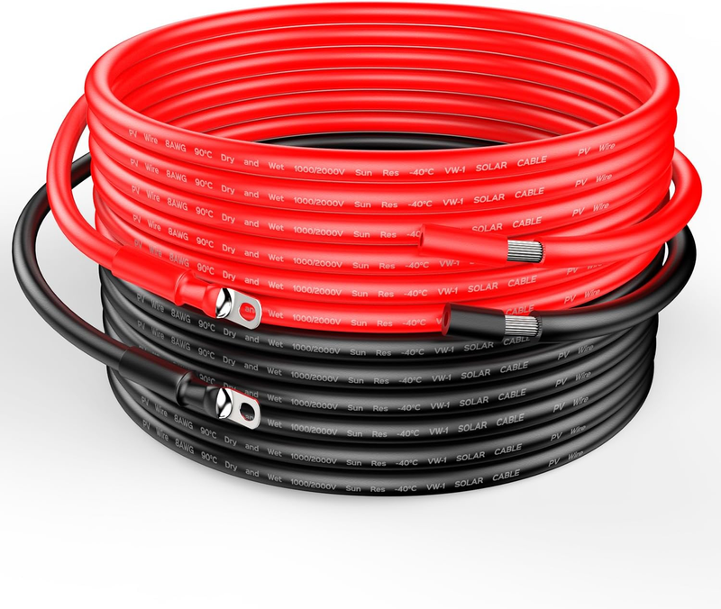 Tray Cable Connect Charge Controller and Battery (8AWG 10')
