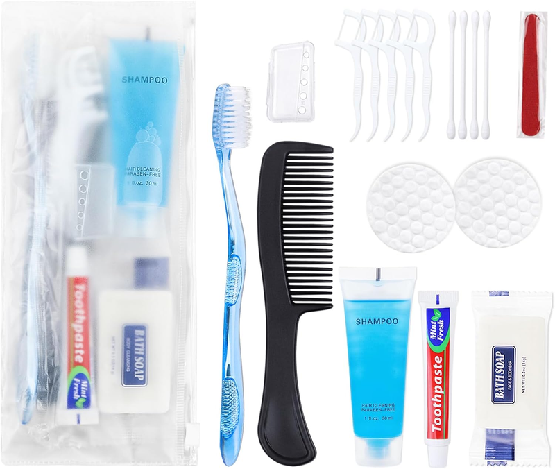 5 Pack Basic Toiletry Kits, Individually Packed, Personal Hygiene Kit