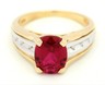 Ruby & Diamond Ring 9ct Yellow Gold Fine WeddingEngagement Dress Jewellery-1.JPG