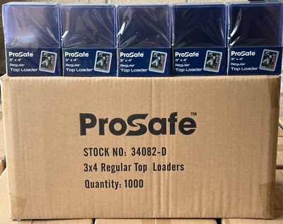 1000 / 1,000 PRO SAFE 3x4 Regular Trading Card Top Loaders - Free Shipping