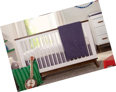 Babyletto Scoot 3-in-1 Convertible Crib with Toddler Bed Conversion Kit, Whit...