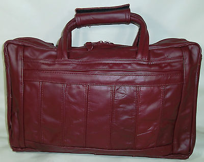 Laptop Case/Carry-On - 100% Top Grain Leather, Burgundy 