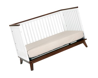 Babyletto Scoot 3-in-1 Convertible Crib with Toddler Bed Conversion Kit, Whit...