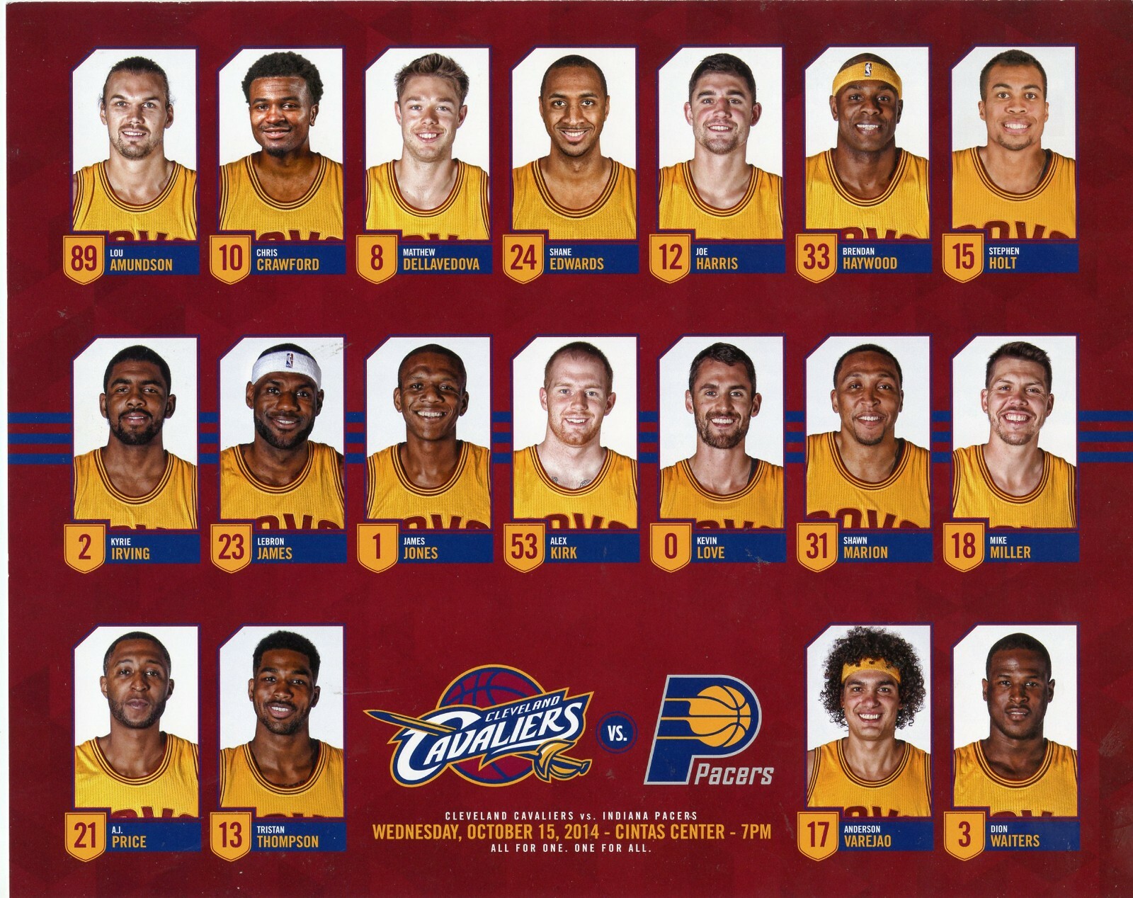 lebron cavs roster