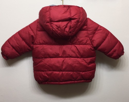 Zara Baby Boy Outerwear Red Puffer Parka Jacket 3-6 Months 68cm