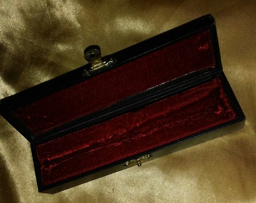 Vintage Salesman Sample Miniature Clarinet In Red Velvet Lined Hard Case * OOAK