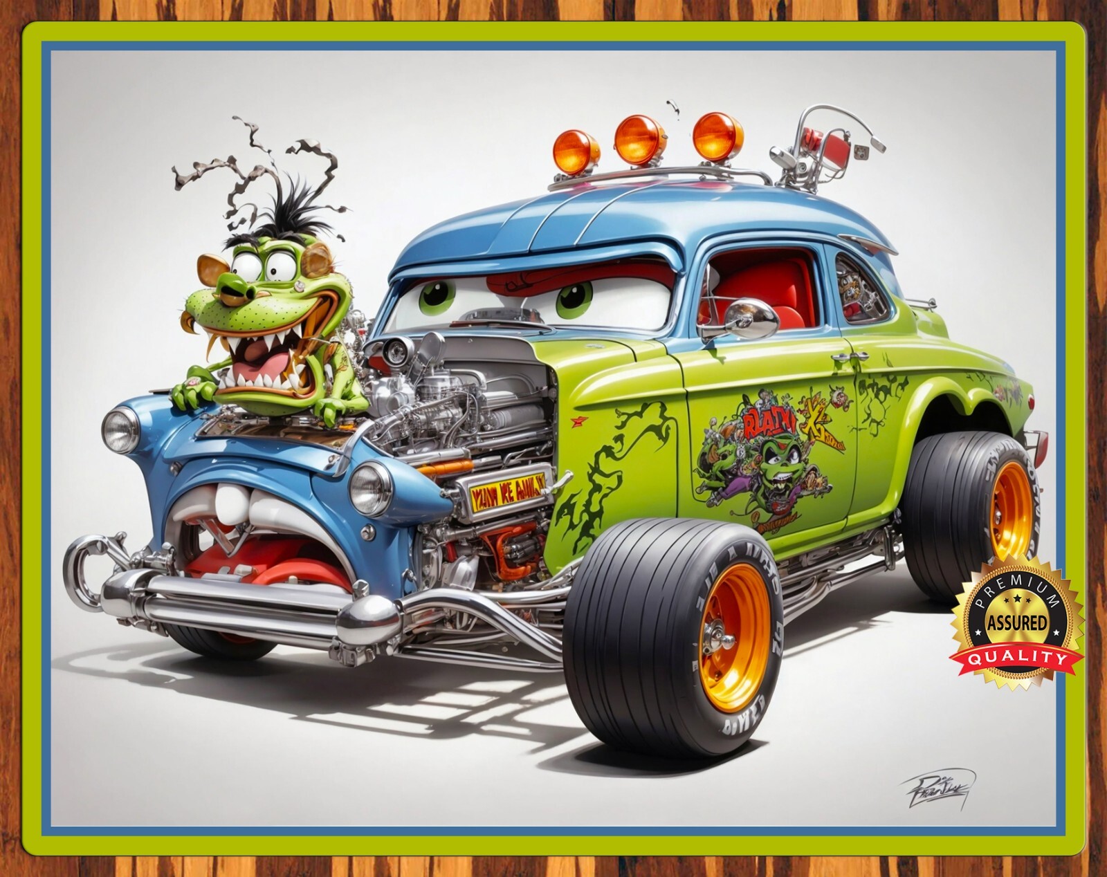 エロスティカ Rat Fink フレーム入り アートプリント Rat Fink x