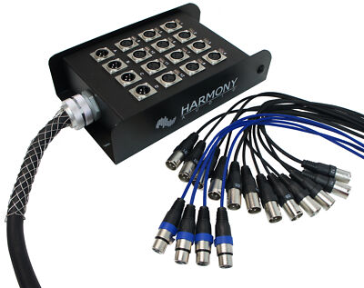 Harmony Audio HA-SB1625 XLR Snake Cable 16 Channel - 25 Feet (12 Send 4 Returns)