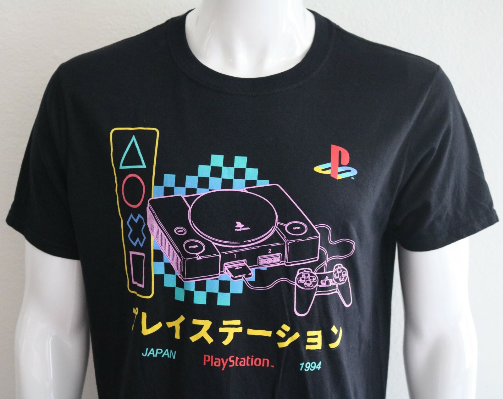 black playstation shirt