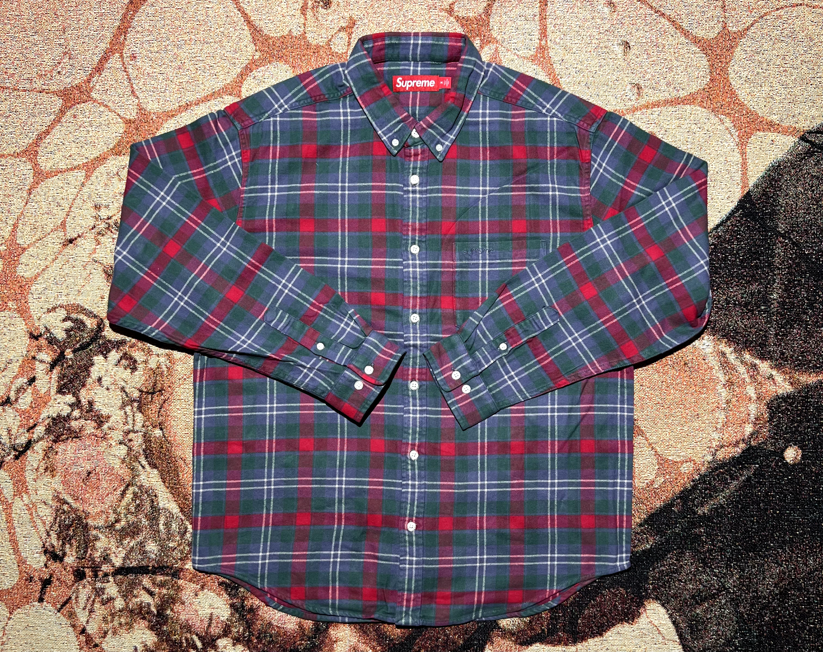 Supreme Plaid Flannel Shirt SS24 Slate Size Medium Brand New Supreme Plaid Flannel Shirt SS24 Slate Size Medium Brand New