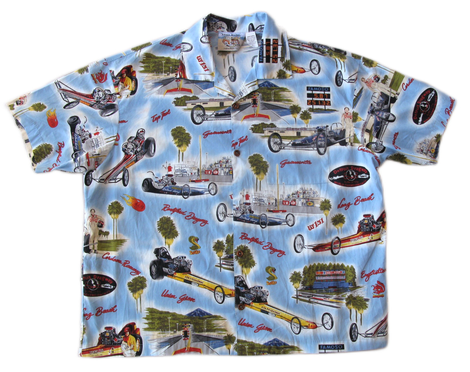 Matt Rider Top Fuel Drag Racing Graphic Short Sleeve Shirt