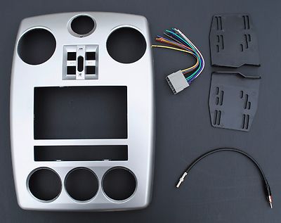 Silver Double Din Dash Complete Kit Install Car Radio Stereo Fits Pt