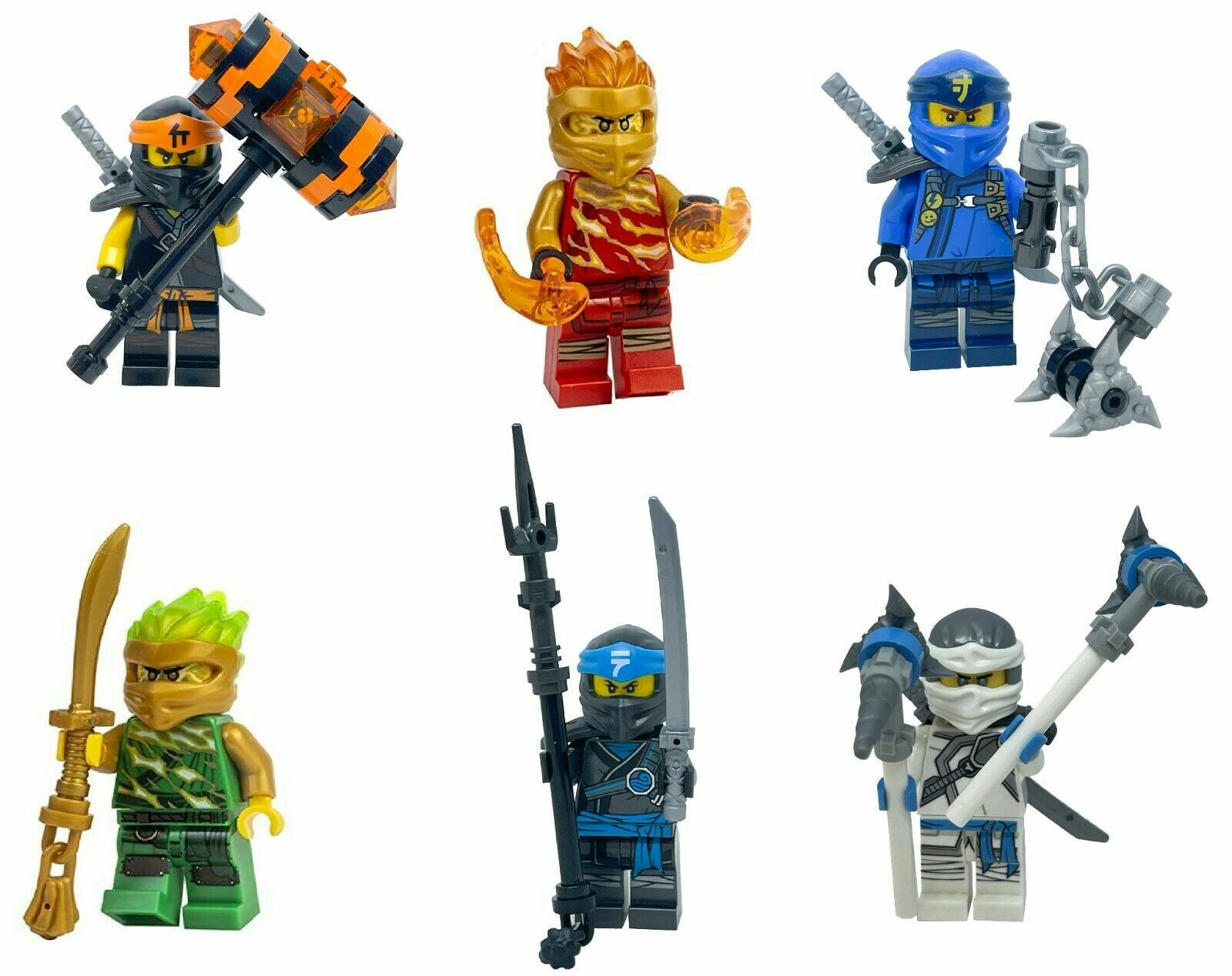 LEGO Ninjago Forbidden Spinjitzu Combo Pack with weapons Lloyd Zane Jay Nya eBay