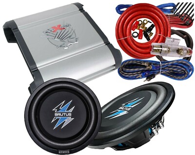 2x Hifonics 1000W Shallow Mount 12'' Subwoofer   SoundXtreme 2000W AmplifierS KIT