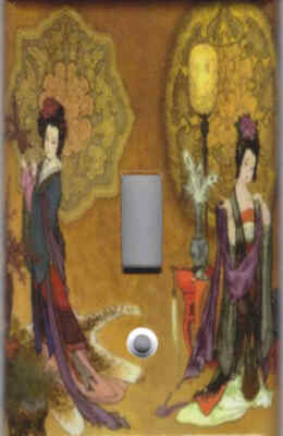 ASIAN TWO GEISHA'S ASIAN HOME DECOR LIGHT SWITCH PLATES AND OUTLETS