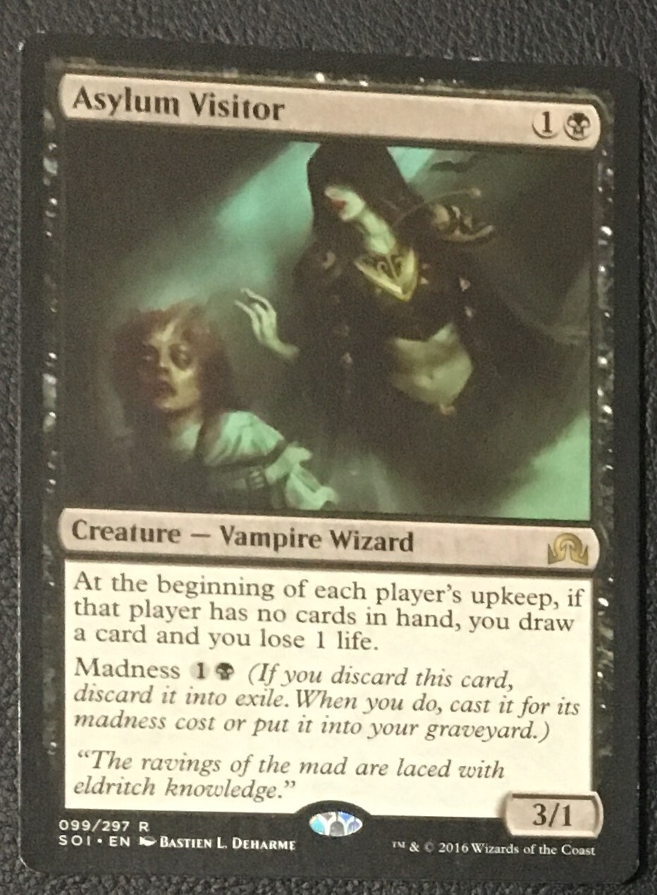 Asylum Visitor 1x FOIL SOI MTG Shadows Over Innistrad Rare MINT black Asylum Visitor 1x FOIL SOI MTG Shadows Over Innistrad Rare MINT black