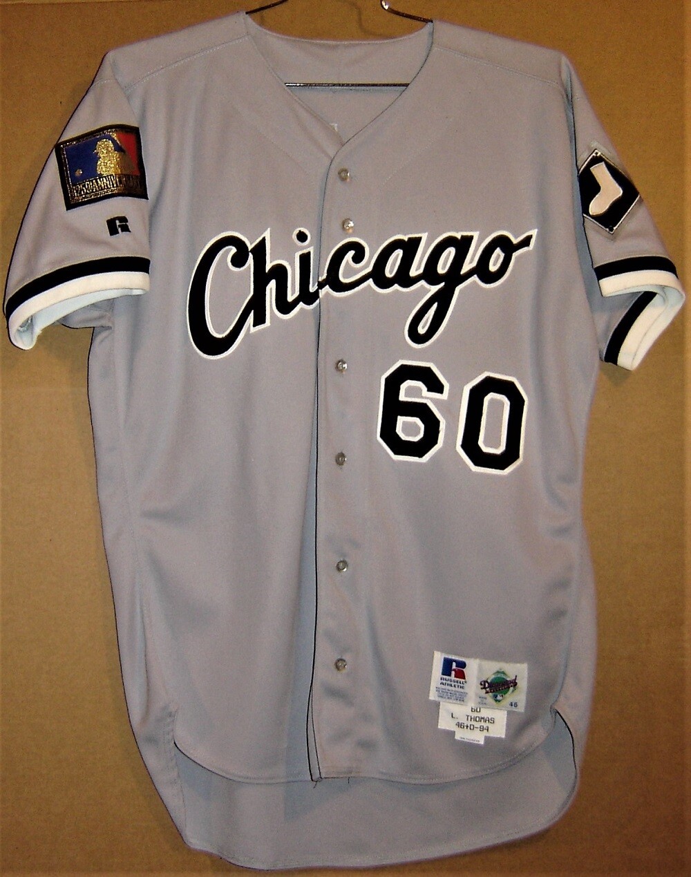 1994 CHICAGO WHITE SOX LARRY THOMAS #60 GRAY BUTTON-DOWN 1994 CHICAGO WHITE SOX LARRY THOMAS #60 GRAY BUTTON-DOWN