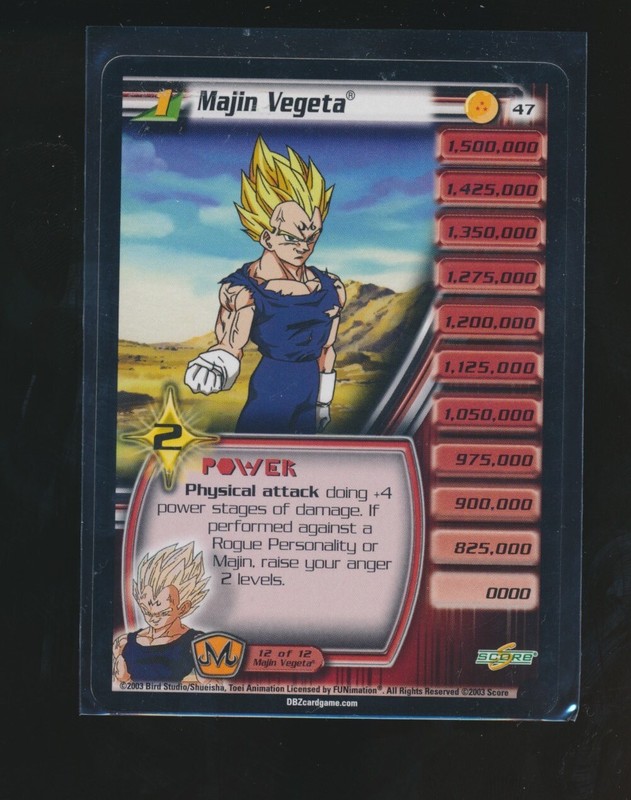 MAJIN VEGETA 2003 DRAGON BALL Z TRADING CARD GAME | eBay